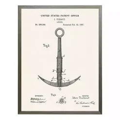 Kirklands Home Framed Art|Vintage Anchor Patent Framed Art Print
