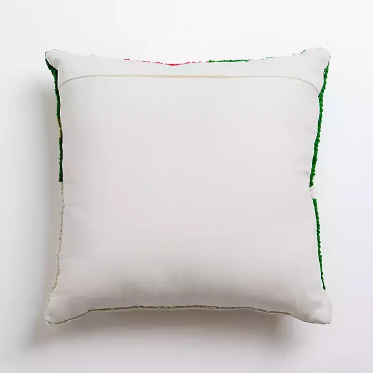 Sale Vintage Cheerful Santa Hooked Christmas Pillow Christmas Pillows