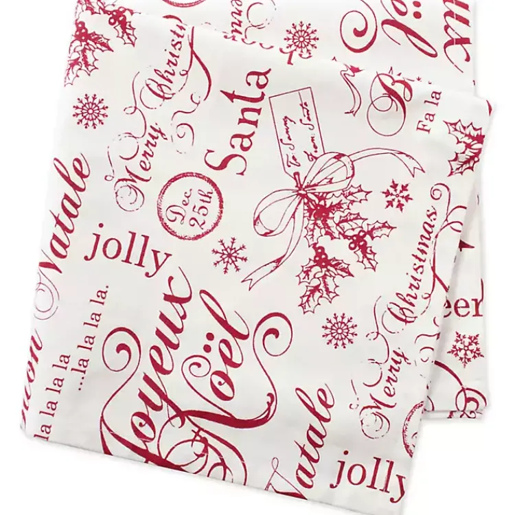 Best Vintage Christmas Print Napkins, Set of 6 Christmas Dining & Entertaining