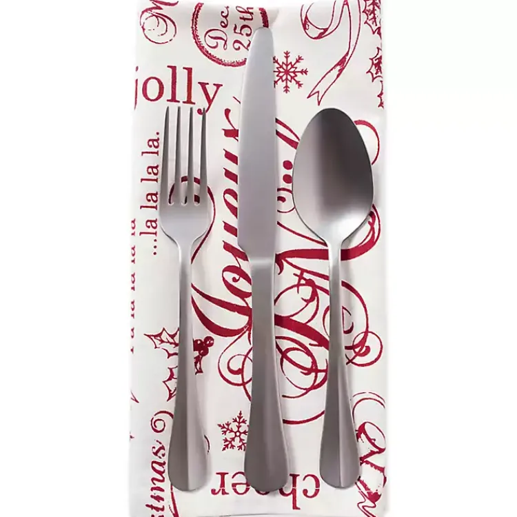 Best Vintage Christmas Print Napkins, Set of 6 Christmas Dining & Entertaining