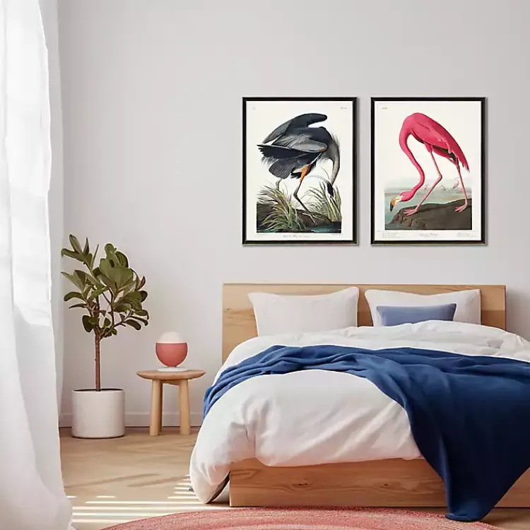 Kirklands Home Framed Art|Vintage Flamingo Bookplate Framed Art Print