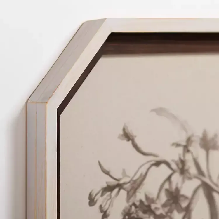 Kirklands Home Framed Art|Vintage Floral Octagon Framed Art Print