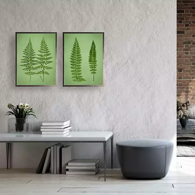 Kirklands Home Framed Art|Vintage Ferns I Framed Art Prints, Set of 2 Green