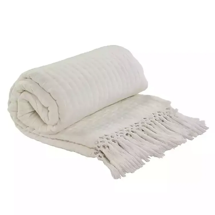 Hot Vintage Cotton Fringe Throw Blankets & Throws