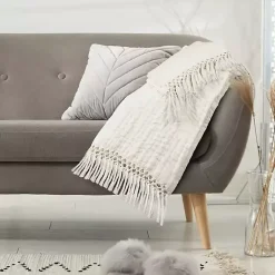 Hot Vintage Cotton Fringe Throw Blankets & Throws