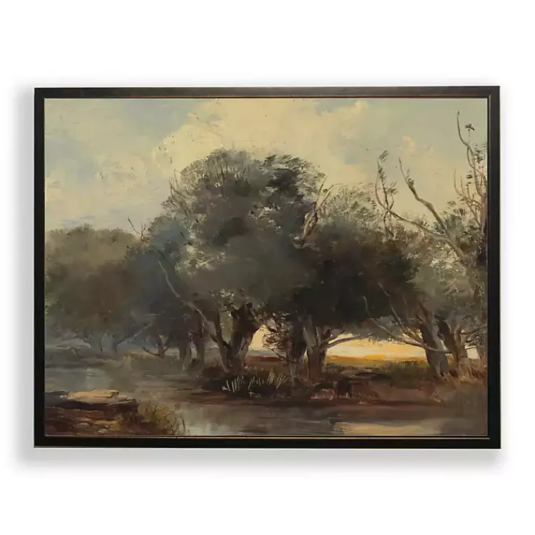 Kirklands Home Framed Art|Vintage Landscape Framed Art Print Green