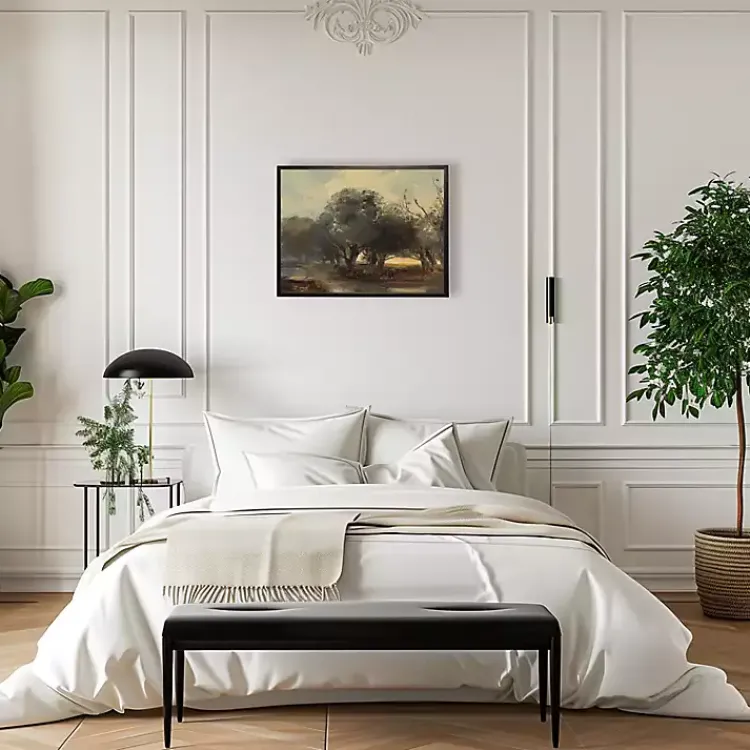 Kirklands Home Framed Art|Vintage Landscape Framed Art Print Green