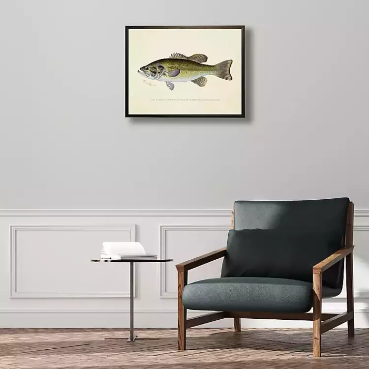 Kirklands Home Framed Art|Vintage Large Mouthed Bass Framed Art Print