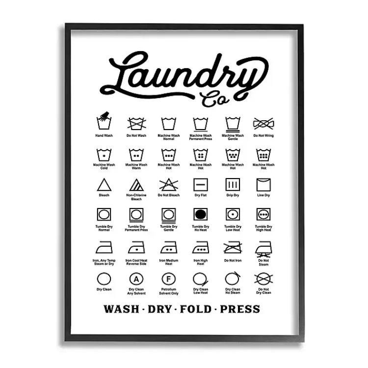 Kirklands Home Wall Quotes & Signs|Vintage Laundry Chart Framed Wall Plaque