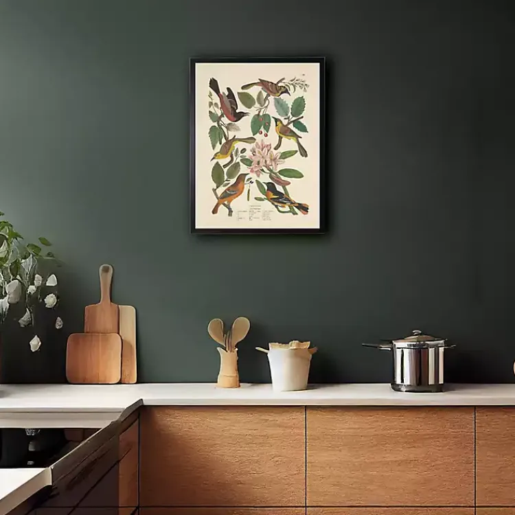 Kirklands Home Framed Art|Vintage Oriole Birds Framed Art Print