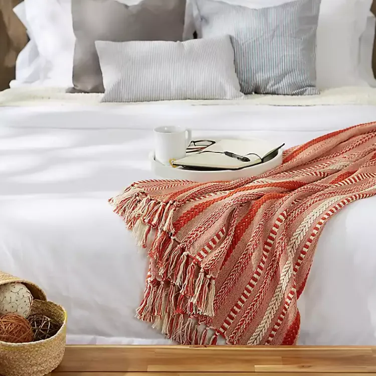 Outlet Vintage Braided Fringe Throw Blankets & Throws