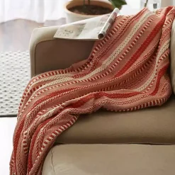 Outlet Vintage Braided Fringe Throw Blankets & Throws