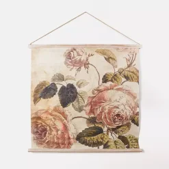 Kirklands Home Framed Art|Vintage Roses Hanging Tapestry