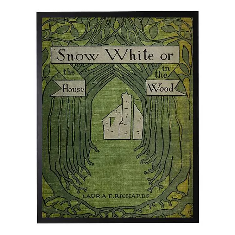 Kirklands Home Framed Art|Vintage Snow White Book Cover Framed Wall Art Green