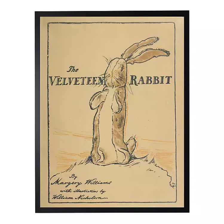 Kirklands Home Framed Art|Vintage The Velveteen Rabbit Book Cover Wall Art