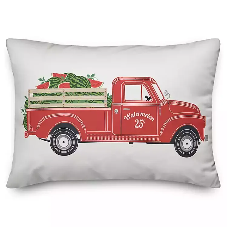 Kirklands Home Outdoor Cushions & Pillows|Vintage Watermelon Truck Outdoor Pillow