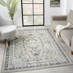 Kirklands Home Accent Rugs|Vista Blue Beige Accent Rug, 2x3