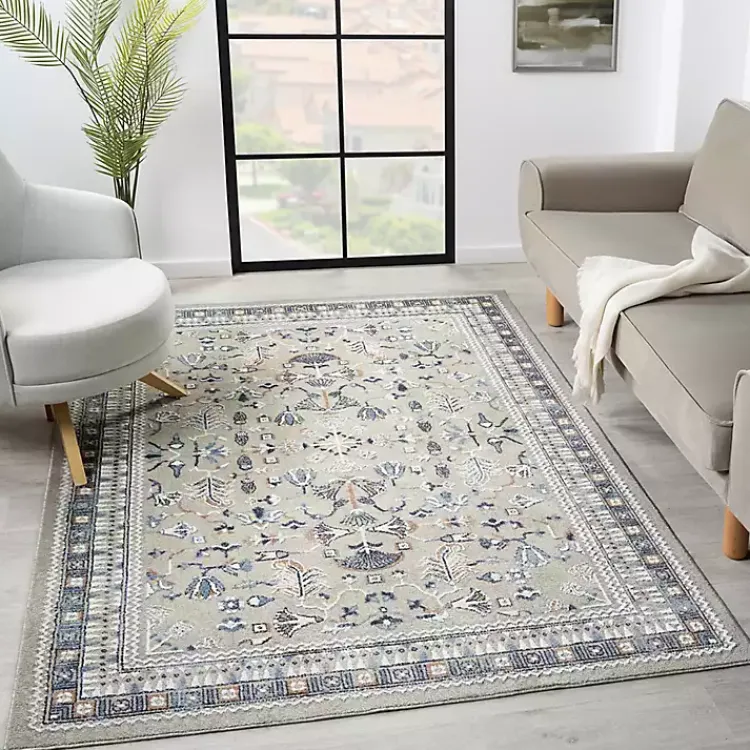 Kirklands Home Accent Rugs|Vista Blue Beige Accent Rug, 2x3