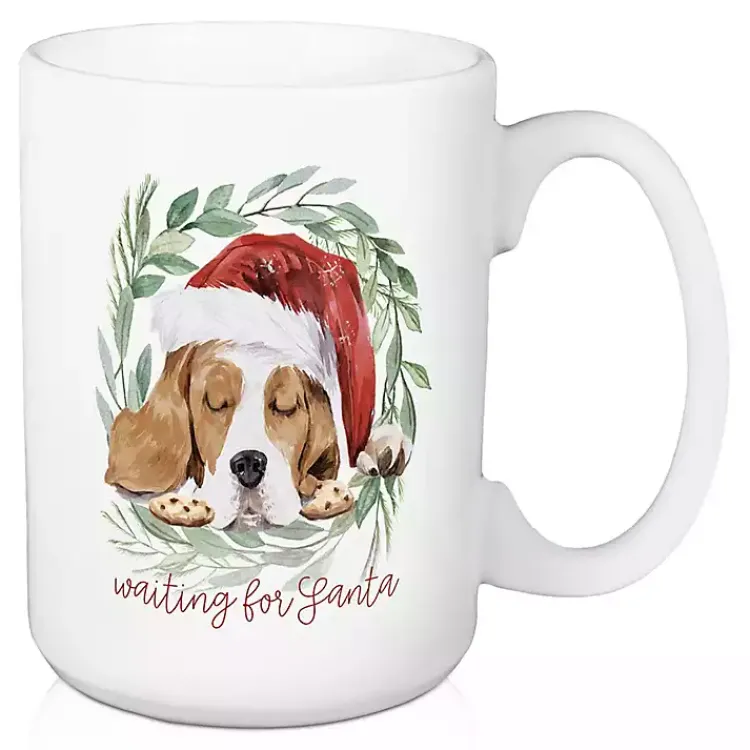 Sale Waiting for Santa Paws Mugs, Set of 2 Christmas Dining & Entertaining