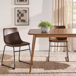 Kirklands Home Dining Tables|Walnut Ash Wood Mid-Century Modern Dining Table Brown