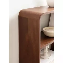 Kirklands Home Shelves|Walnut Kato Single Drawer Wall Shelf Brown