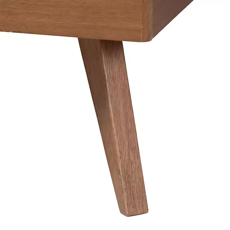 Kirklands Home Beds & Headboards|Walnut Rattan Kelly Queen Platform Bed Brown