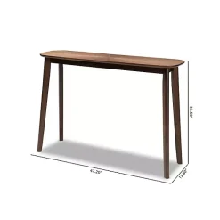 Kirklands Home Console Tables|Walnut Wood Frame Splayed Legs Console Brown