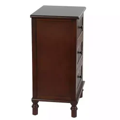 Kirklands Home Accent & End Tables|Walnut 3-Drawer Winne Accent Table Brown