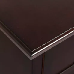 Kirklands Home Accent & End Tables|Walnut 3-Drawer Winne Accent Table Brown