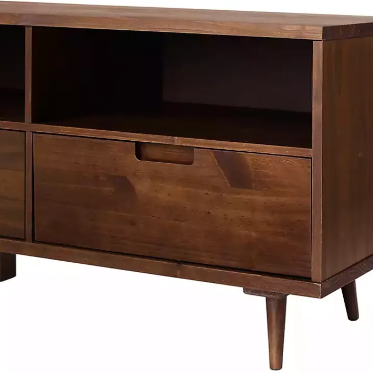 Kirklands Home Tv Stands & Media Consoles|Walnut 3-Drawer Wood TV Stand Brown