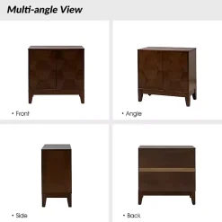 Kirklands Home Cabinets & Sideboards|Walnut Geometric Mabel 2-Door Cabinet Brown