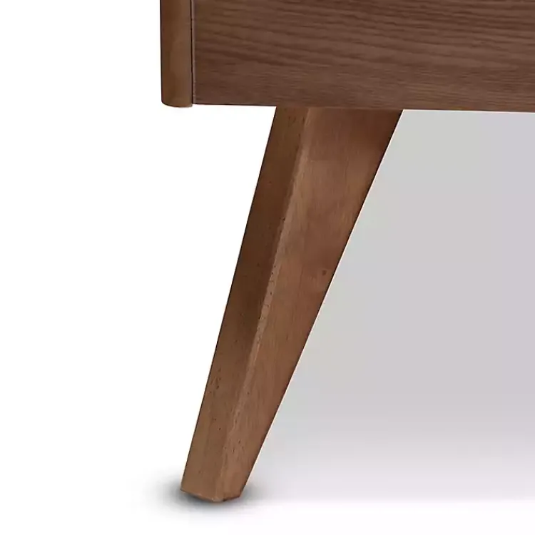 Kirklands Home Beds & Headboards|Walnut Inset Paneling Platform Queen Bed Brown