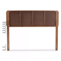 Kirklands Home Beds & Headboards|Walnut Inset Paneling Platform Queen Bed Brown