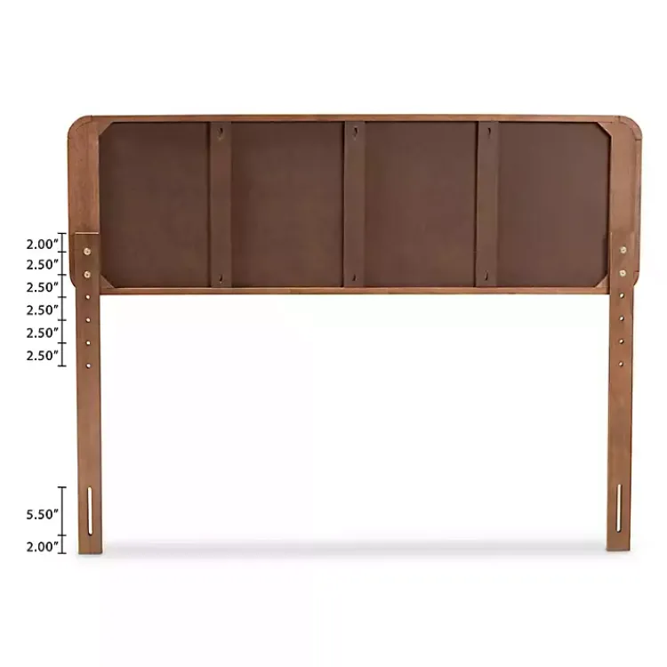 Kirklands Home Beds & Headboards|Walnut Inset Paneling Platform Queen Bed Brown