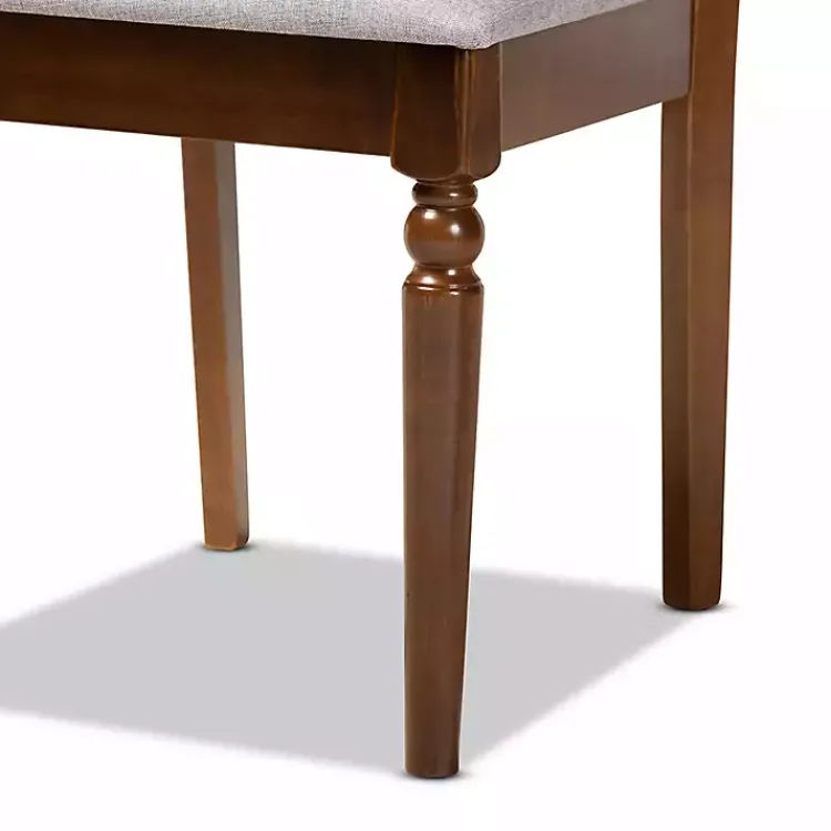 Kirklands Home Dining Chairs|Walnut Lylah Upholstered Dining Chairs, Set of 4 Gray