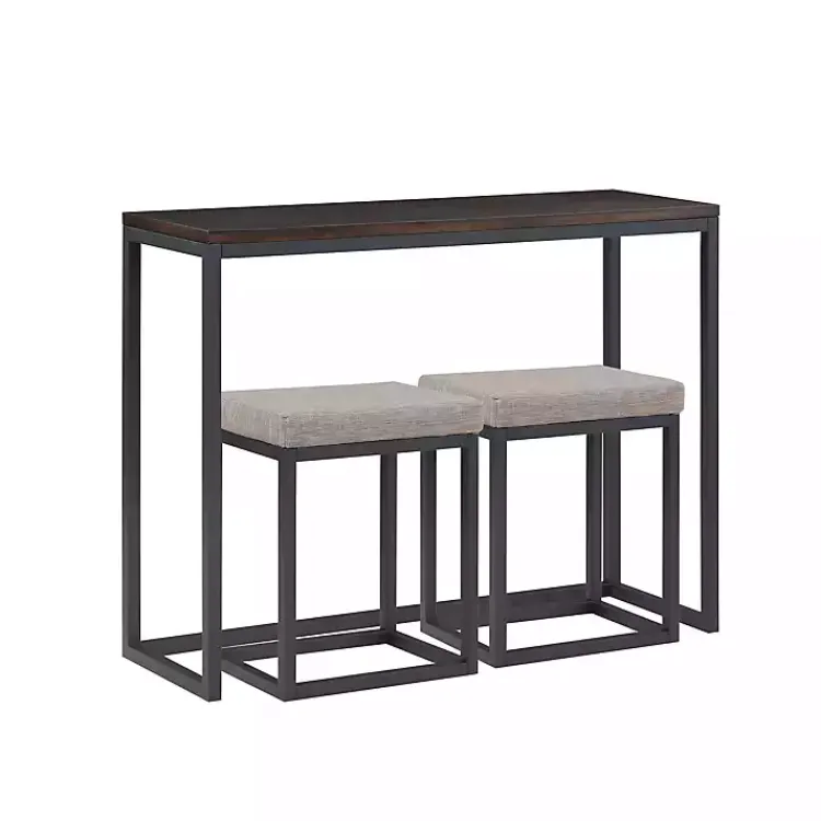 Kirklands Home Dining Sets|Walnut Nesting Counter Table and Stools, Set of 3