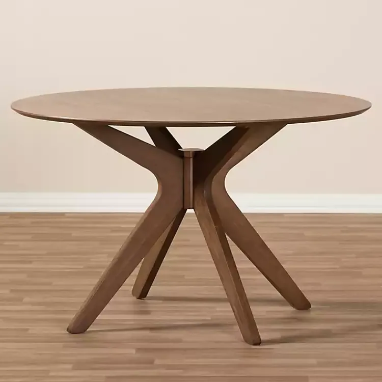 Kirklands Home Dining Tables|Walnut Round Monte Dining Table Brown