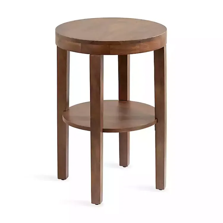 Kirklands Home Accent & End Tables|Walnut Round Talen Accent Table Brown