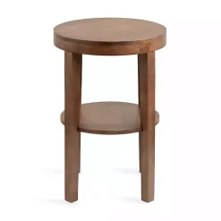 Kirklands Home Accent & End Tables|Walnut Round Talen Accent Table Brown