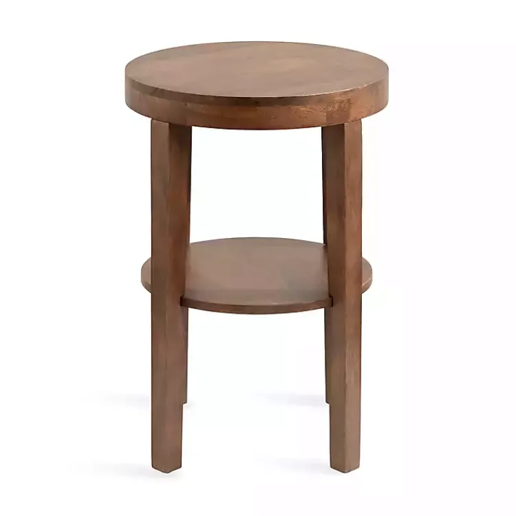 Kirklands Home Accent & End Tables|Walnut Round Talen Accent Table Brown