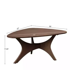 Kirklands Home Coffee Tables|Walnut Triangle Modern Coffee Table Brown