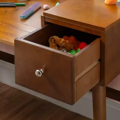 Kirklands Home Dressers & Chests|Walnut Viola Flip-Top 2-pc. Vanity Set Brown