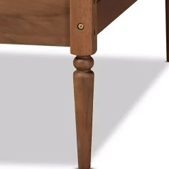 Kirklands Home Beds & Headboards|Walnut Wood and Rattan Twin Daybed Brown