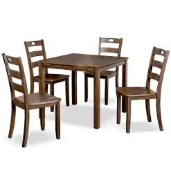 Kirklands Home Dining Sets|Walnut Wood Brooke 5-pc. Dining Furniture Set Brown