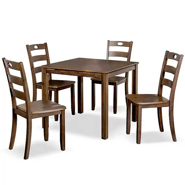 Kirklands Home Dining Sets|Walnut Wood Brooke 5-pc. Dining Furniture Set Brown