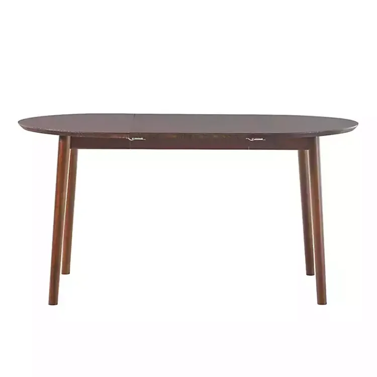 Kirklands Home Dining Tables|Walnut Wood Oval Dining Table with Leaf Brown