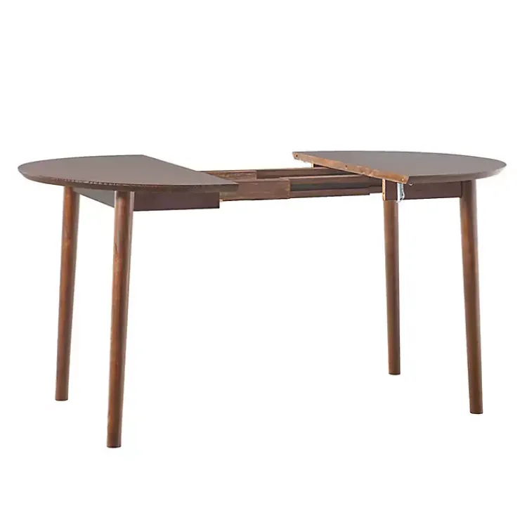 Kirklands Home Dining Tables|Walnut Wood Oval Dining Table with Leaf Brown