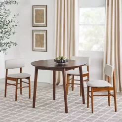 Kirklands Home Dining Tables|Walnut Wood Oval Dining Table with Leaf Brown