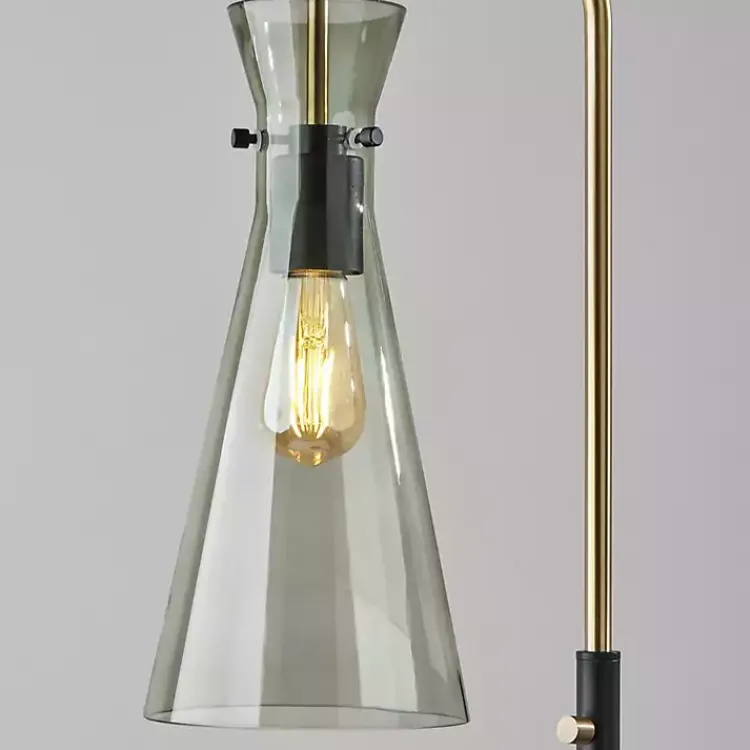 Kirklands Home Floor Lamps|Walter Smoked Glass Floor Lamp Gray