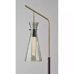 Kirklands Home Floor Lamps|Walter Smoked Glass Floor Lamp Gray